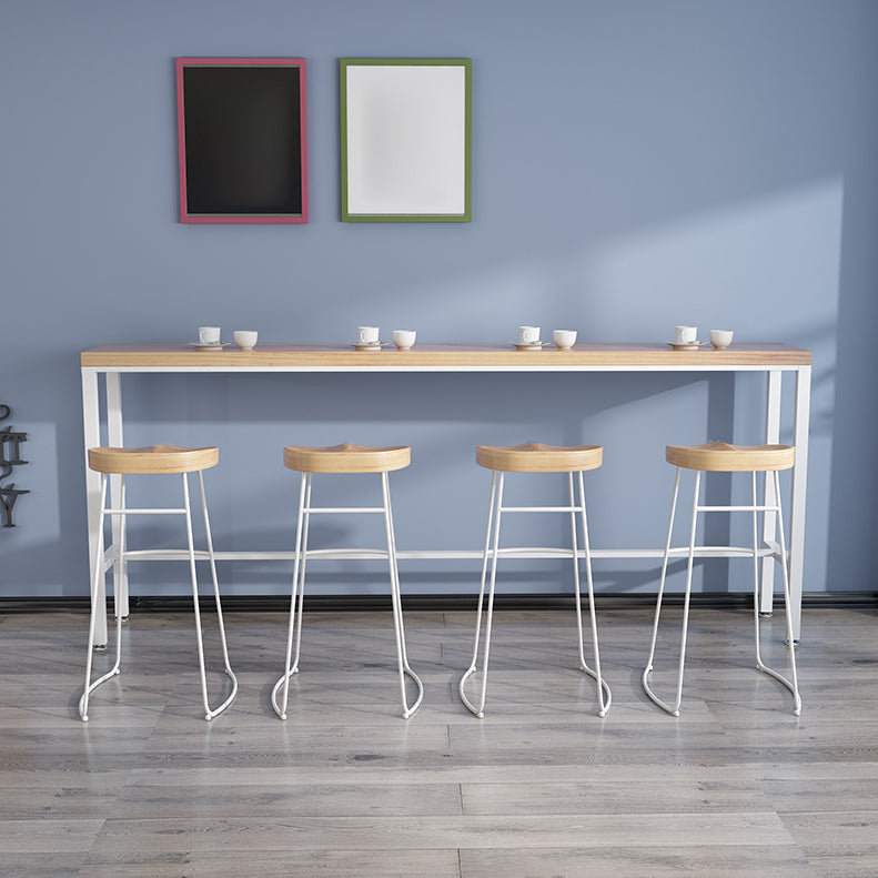 Indoor Contemporary Bar Dining Table Rectangle Solid Wood Bar Table Clearhalo 'Bar Furniture' 'Bar Tables' 'bar_tables' 'furn' 'furn_bar_tables' 'Furniture' 'Kitchen & Dining Furniture' 7478045