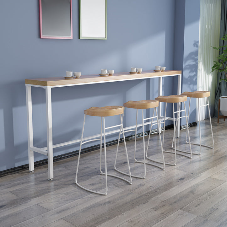 Indoor Contemporary Bar Dining Table Rectangle Solid Wood Bar Table Clearhalo 'Bar Furniture' 'Bar Tables' 'bar_tables' 'furn' 'furn_bar_tables' 'Furniture' 'Kitchen & Dining Furniture' 7478049