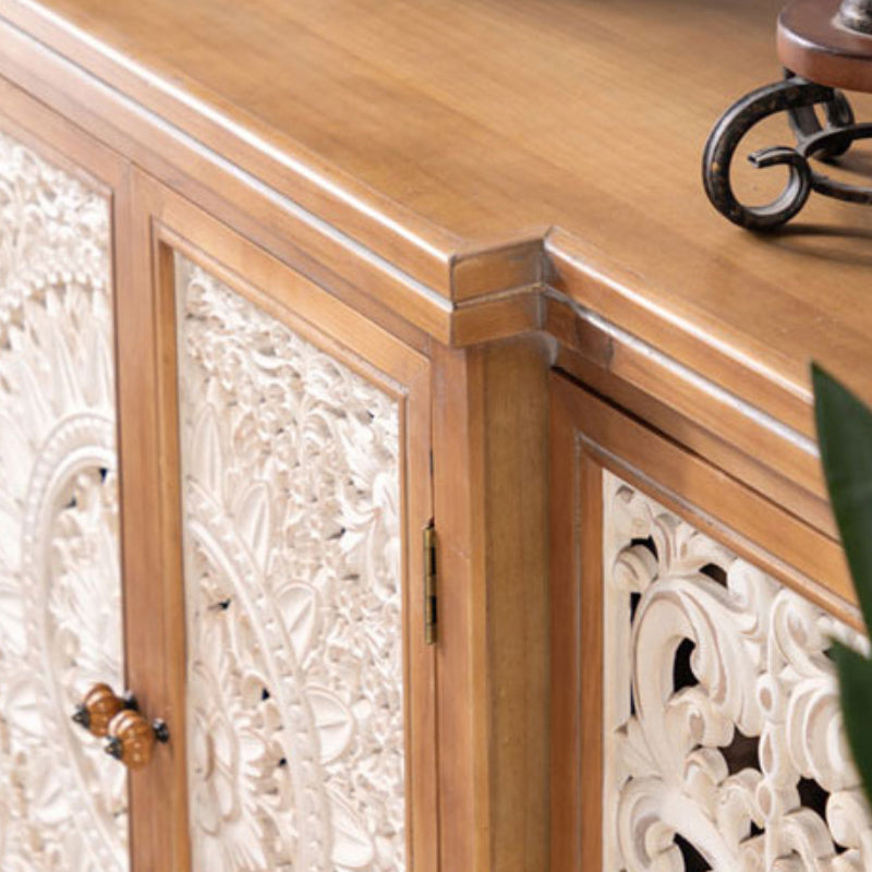 Zeitgenössischer Seitenbrettkiefern -Sideboardtisch mit Türen für Esszimmer