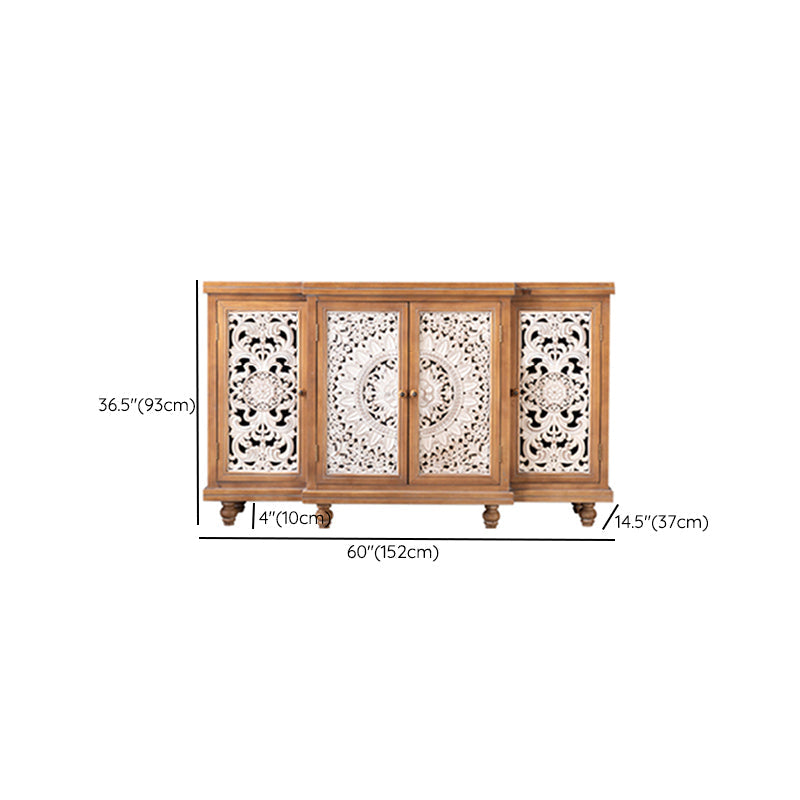 Zeitgenössischer Seitenbrettkiefern -Sideboardtisch mit Türen für Esszimmer