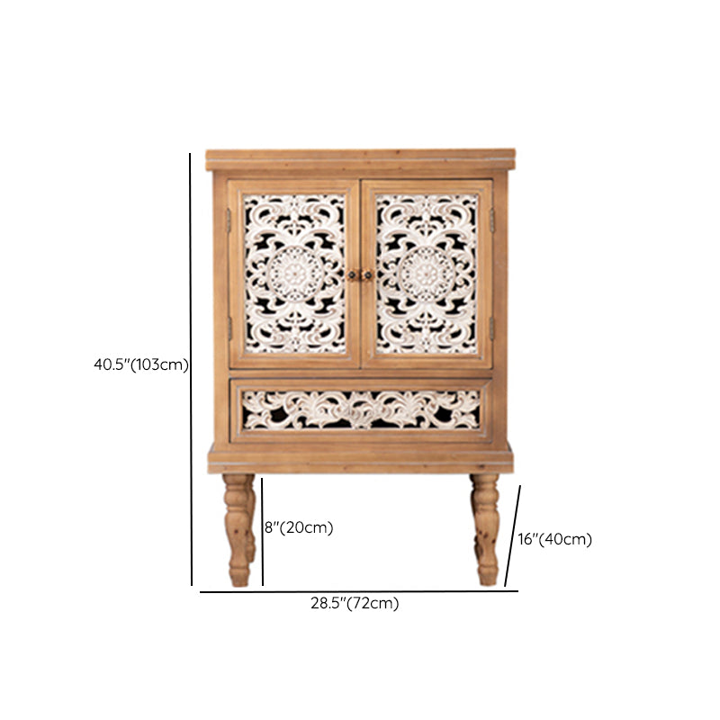 Zeitgenössischer Seitenbrettkiefern -Sideboardtisch mit Türen für Esszimmer