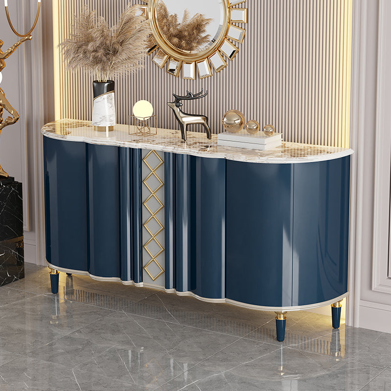 Contemporary Side Board Stone Sideboard Table with Doors for Kitchen Clearhalo 'buffet_sideboard' 'Buffets & Sideboards' 'furn' 'furn_buffet_sideboard' 'Furniture' 'Kitchen & Dining Furniture' 7478133
