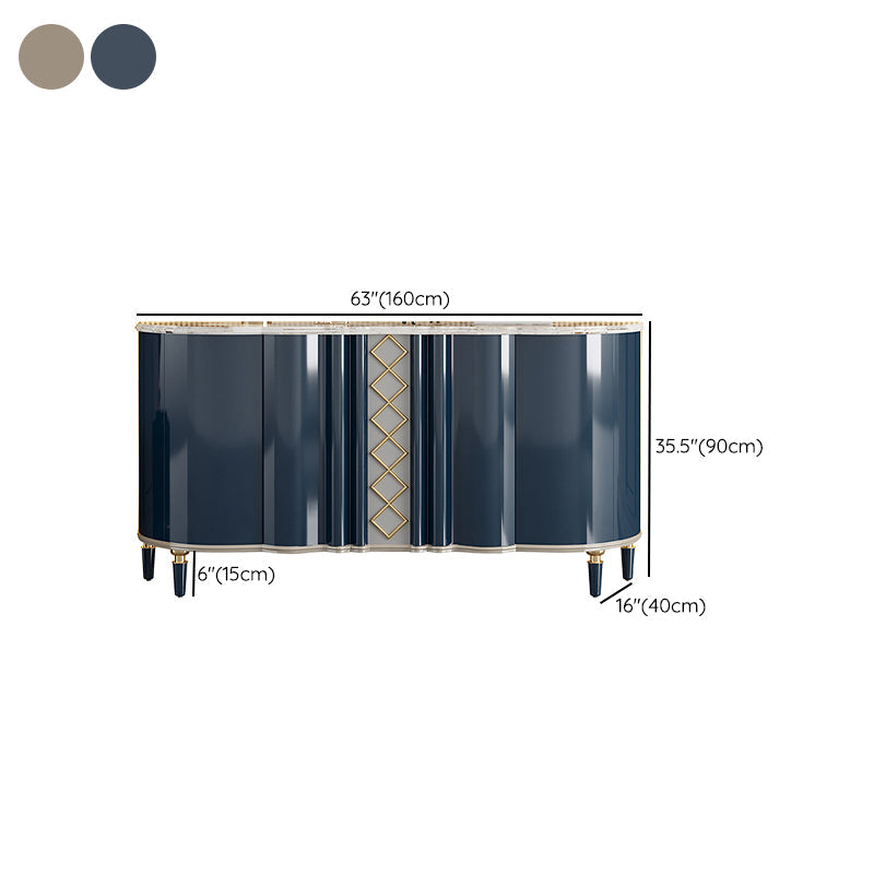 Contemporary Side Board Stone Sideboard Table with Doors for Kitchen Clearhalo 'buffet_sideboard' 'Buffets & Sideboards' 'furn' 'furn_buffet_sideboard' 'Furniture' 'Kitchen & Dining Furniture' 7478142