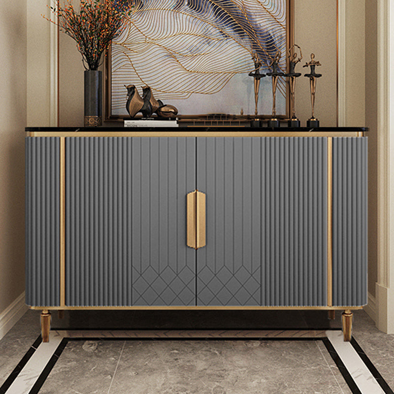Zeitgenössischer Seitenbrett Marmor -Sideboardschrank mit Beinen für Esszimmer