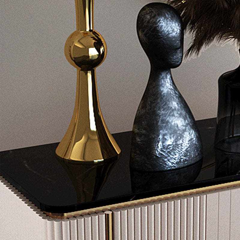 Zeitgenössischer Seitenbrett Marmor -Sideboardschrank mit Beinen für Esszimmer