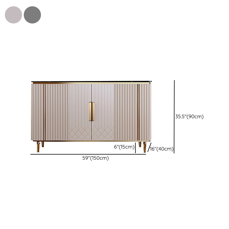 Zeitgenössischer Seitenbrett Marmor -Sideboardschrank mit Beinen für Esszimmer