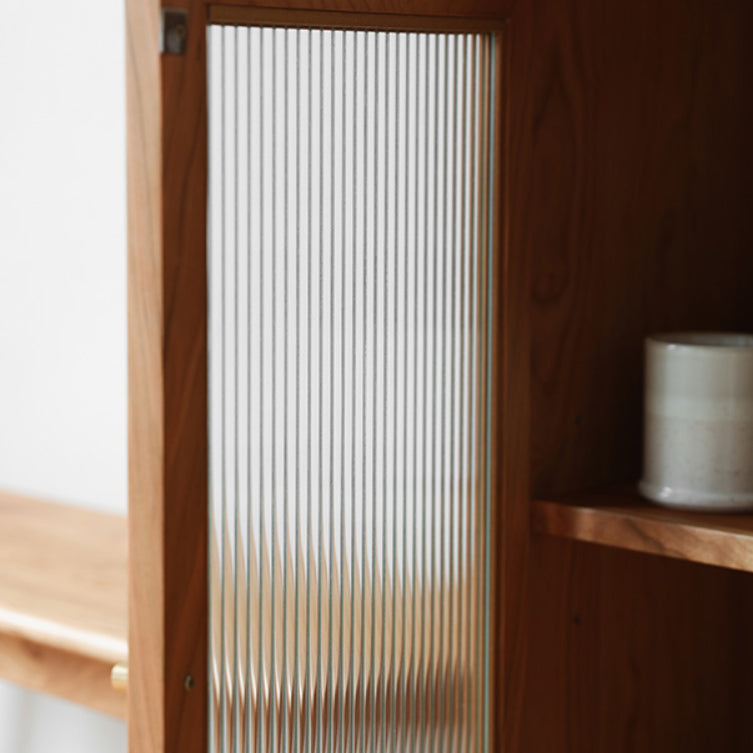 Gabinete del aparador de pino lateral contemporáneo con cajones para el comedor