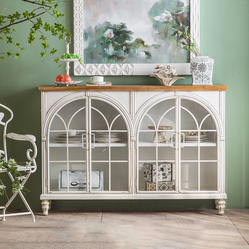 Armoire à plateau de planche latérale contemporaine avec portes pour la cuisine