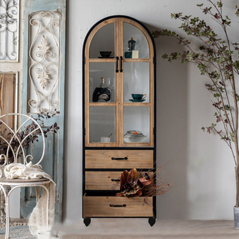 Armoire à plateau de planche latérale contemporaine avec portes pour la cuisine