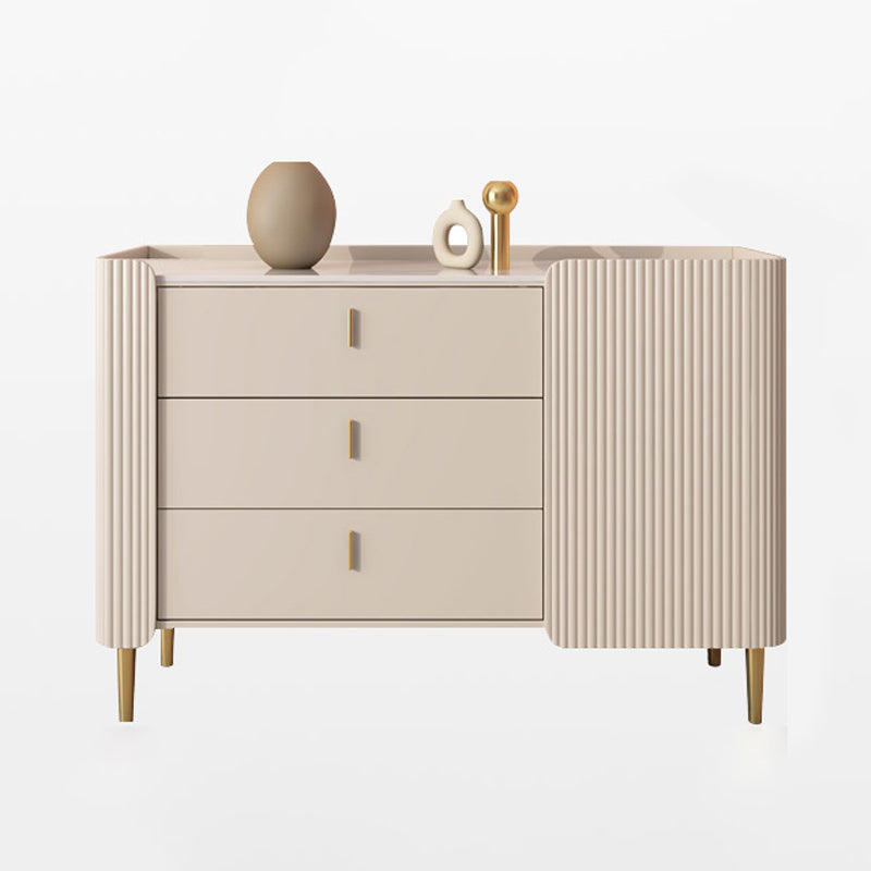 Contemporary Sideboard Stone Sideboard Cabinet with Doors for Kitchen 47"L x 16"W x 33"H Clearhalo 'buffet_sideboard' 'Buffets & Sideboards' 'furn' 'furn_buffet_sideboard' 'Furniture' 'Kitchen & Dining Furniture' 7478261