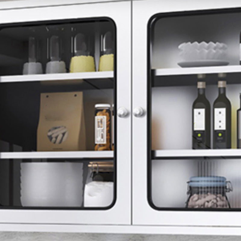 Contemporary Display Stand Stainless Steel Hutch Cabinet for Dining Room Clearhalo 'Display & China Cabinets' 'display_china_cabinets' 'furn' 'furn_display_china_cabinets' 'Furniture' 'Kitchen & Dining Furniture' 7478404