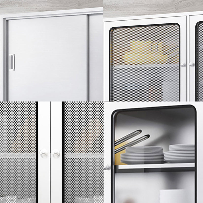 Contemporary Display Stand Stainless Steel Hutch Cabinet for Dining Room Clearhalo 'Display & China Cabinets' 'display_china_cabinets' 'furn' 'furn_display_china_cabinets' 'Furniture' 'Kitchen & Dining Furniture' 7478405