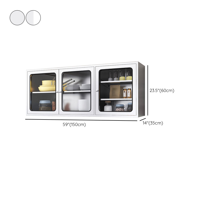 Contemporary Display Stand Stainless Steel Hutch Cabinet for Dining Room Clearhalo 'Display & China Cabinets' 'display_china_cabinets' 'furn' 'furn_display_china_cabinets' 'Furniture' 'Kitchen & Dining Furniture' 7478412