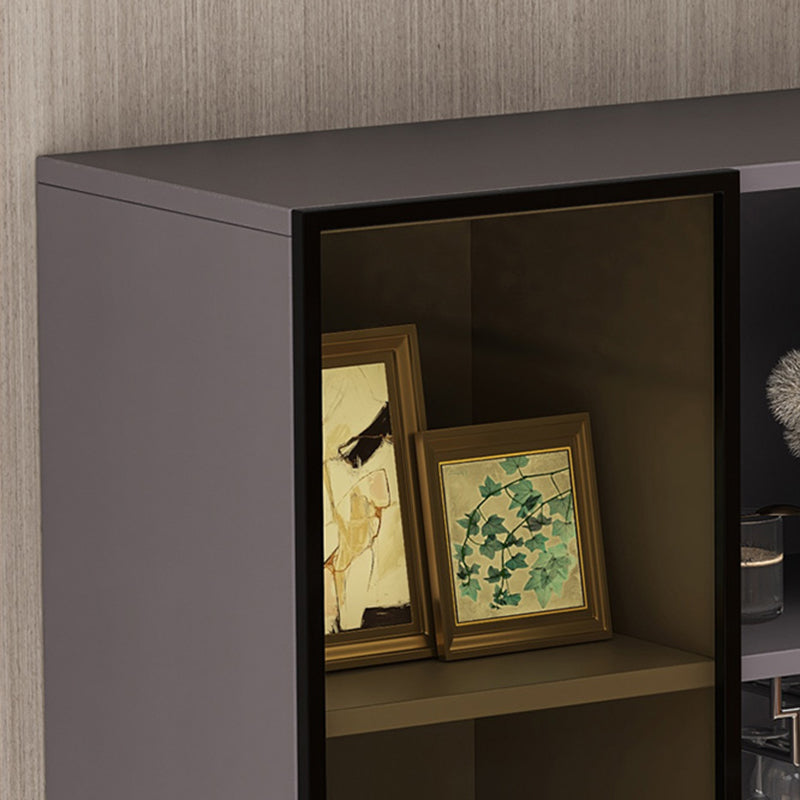 Contemporary Wall Mounted Display Stand Faux Wood Buffet Cabinet for Dining Room Clearhalo 'Display & China Cabinets' 'display_china_cabinets' 'furn' 'furn_display_china_cabinets' 'Furniture' 'Kitchen & Dining Furniture' 7478450