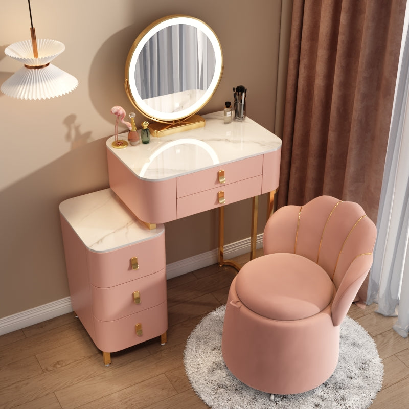 Conseyador de piedra contemporáneo Cosferante de tocador de dormitorio Descripción de tocador con cajón