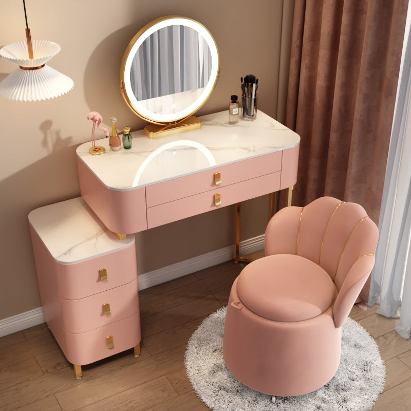 Conseyador de piedra contemporáneo Cosferante de tocador de dormitorio Descripción de tocador con cajón