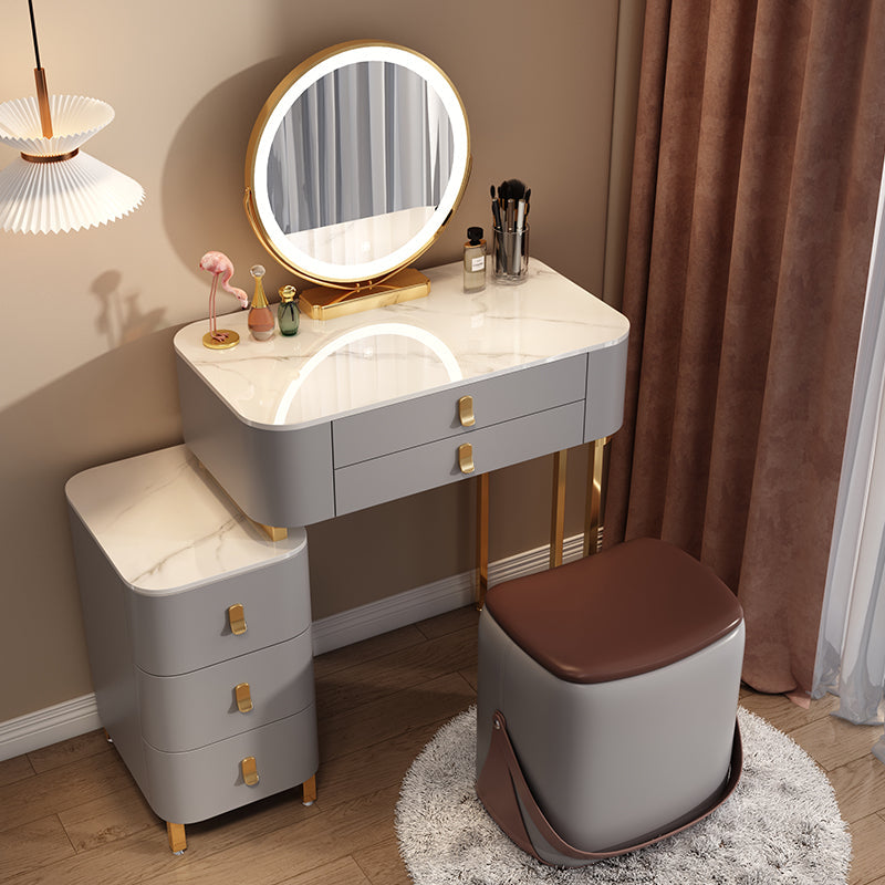 Conseyador de piedra contemporáneo Cosferante de tocador de dormitorio Descripción de tocador con cajón