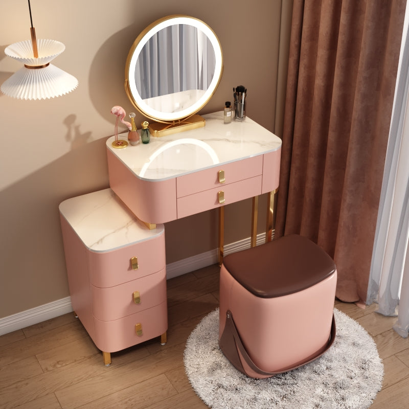 Conseyador de piedra contemporáneo Cosferante de tocador de dormitorio Descripción de tocador con cajón