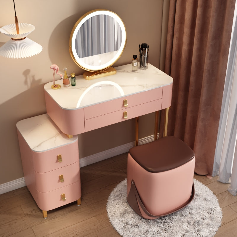 Conseyador de piedra contemporáneo Cosferante de tocador de dormitorio Descripción de tocador con cajón