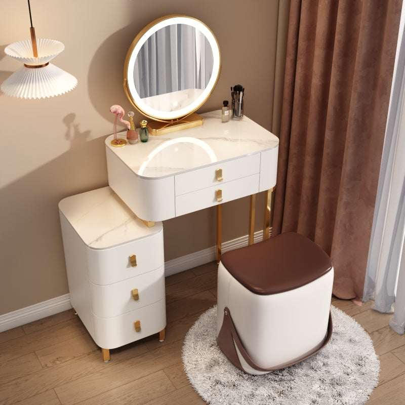 Conseyador de piedra contemporáneo Cosferante de tocador de dormitorio Descripción de tocador con cajón