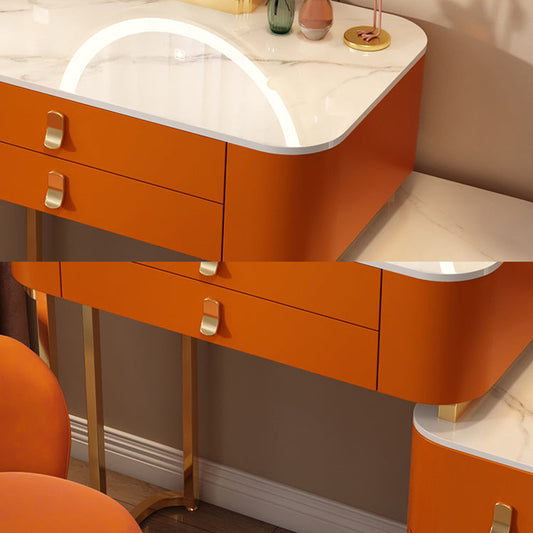 Contemporary Stone Vanity Dressing Table Bedroom Makeup Vanity Desk with Drawer