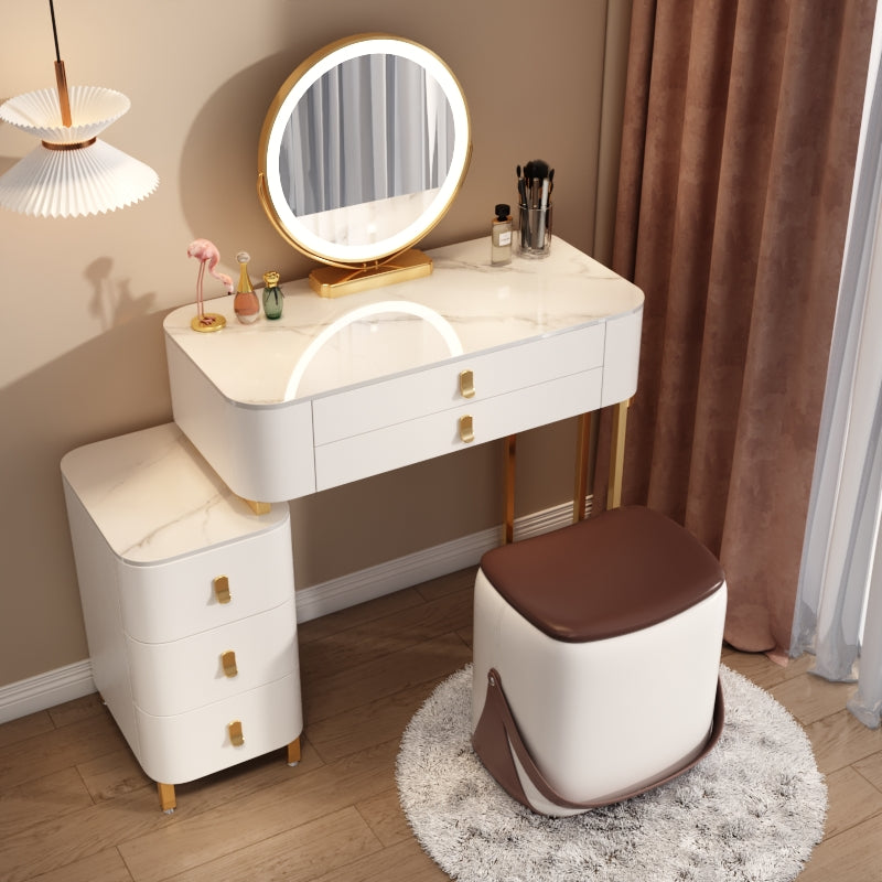 Conseyador de piedra contemporáneo Cosferante de tocador de dormitorio Descripción de tocador con cajón