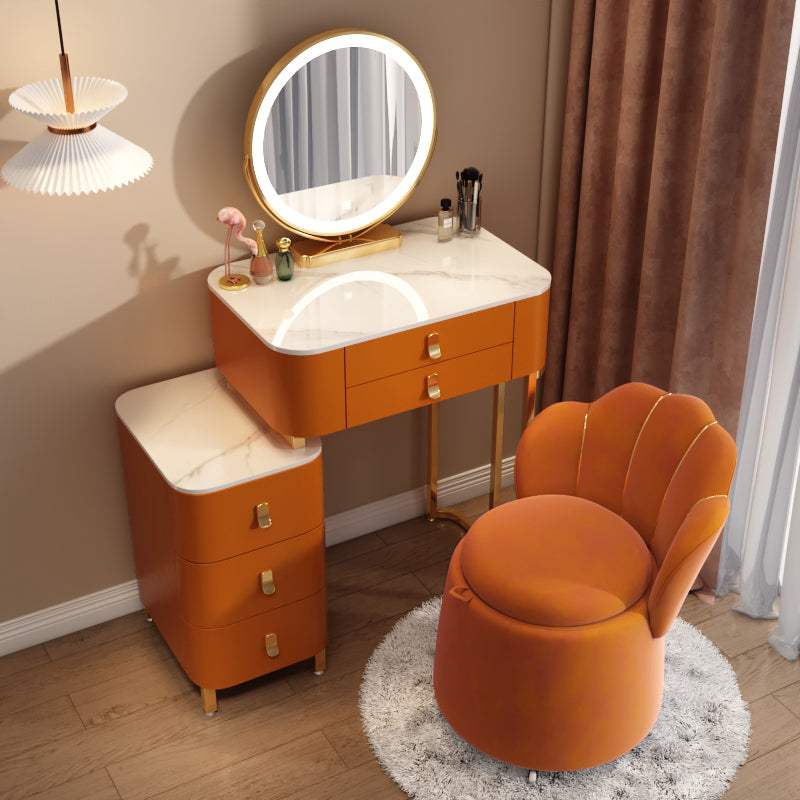 Conseyador de piedra contemporáneo Cosferante de tocador de dormitorio Descripción de tocador con cajón