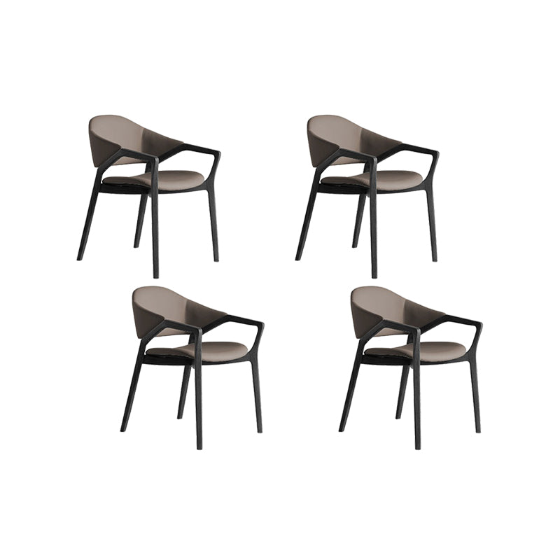 Leder gepolsterte Esstuhl massiv Holz Frame Essarm Stuhl