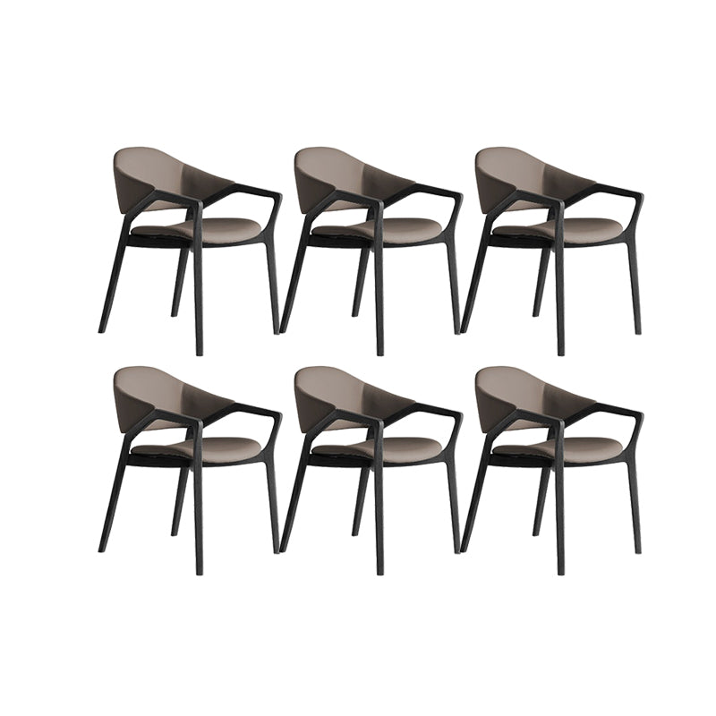 Leder gepolsterte Esstuhl massiv Holz Frame Essarm Stuhl