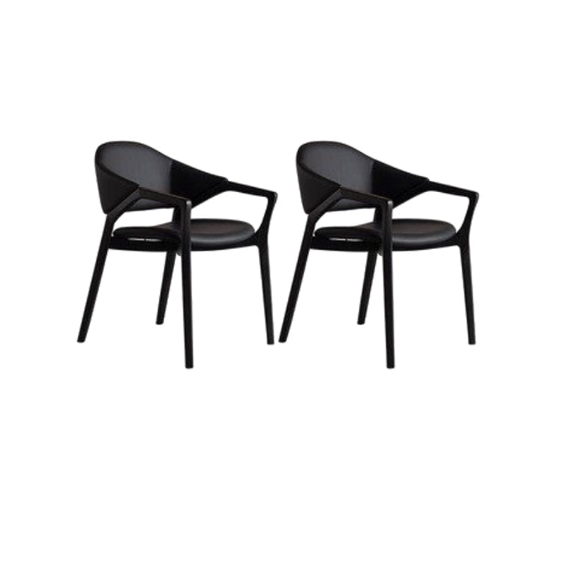 Leder gepolsterte Esstuhl massiv Holz Frame Essarm Stuhl