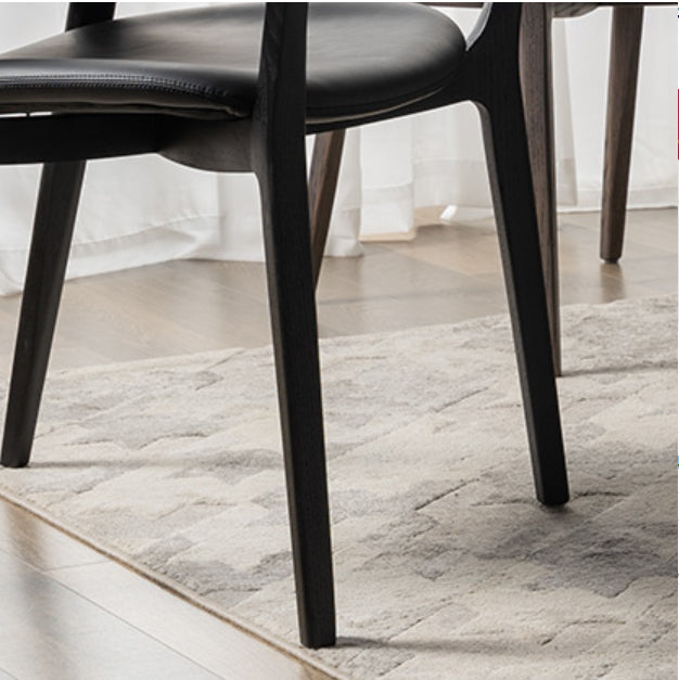 Leder gepolsterte Esstuhl massiv Holz Frame Essarm Stuhl