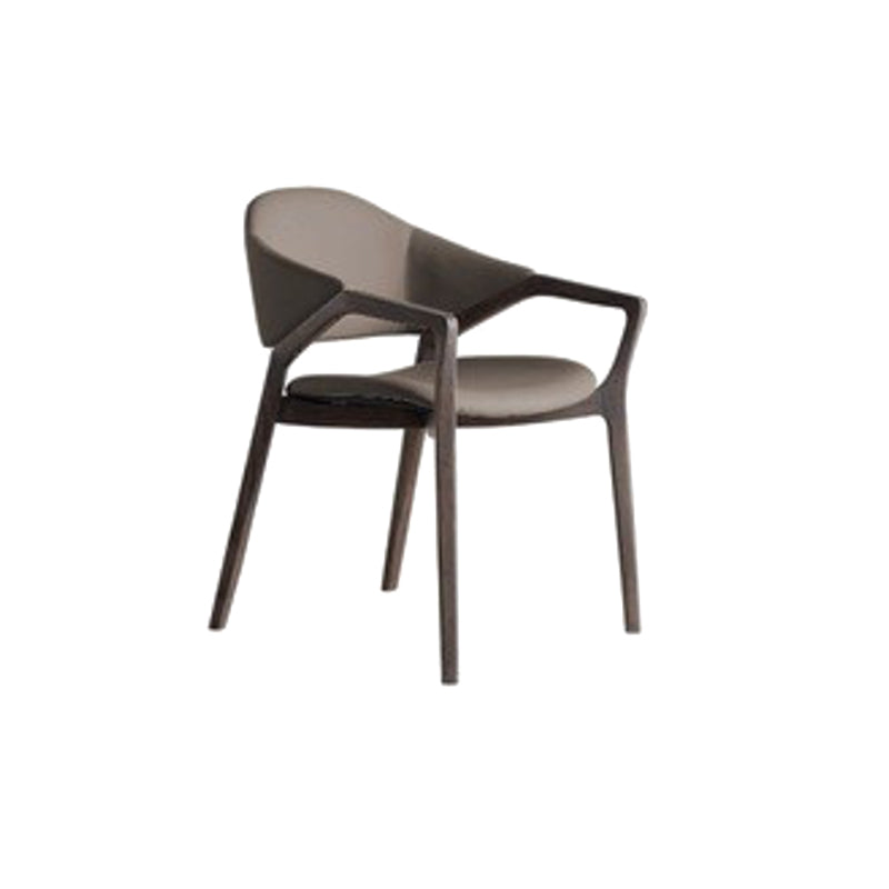 Leder gepolsterte Esstuhl massiv Holz Frame Essarm Stuhl