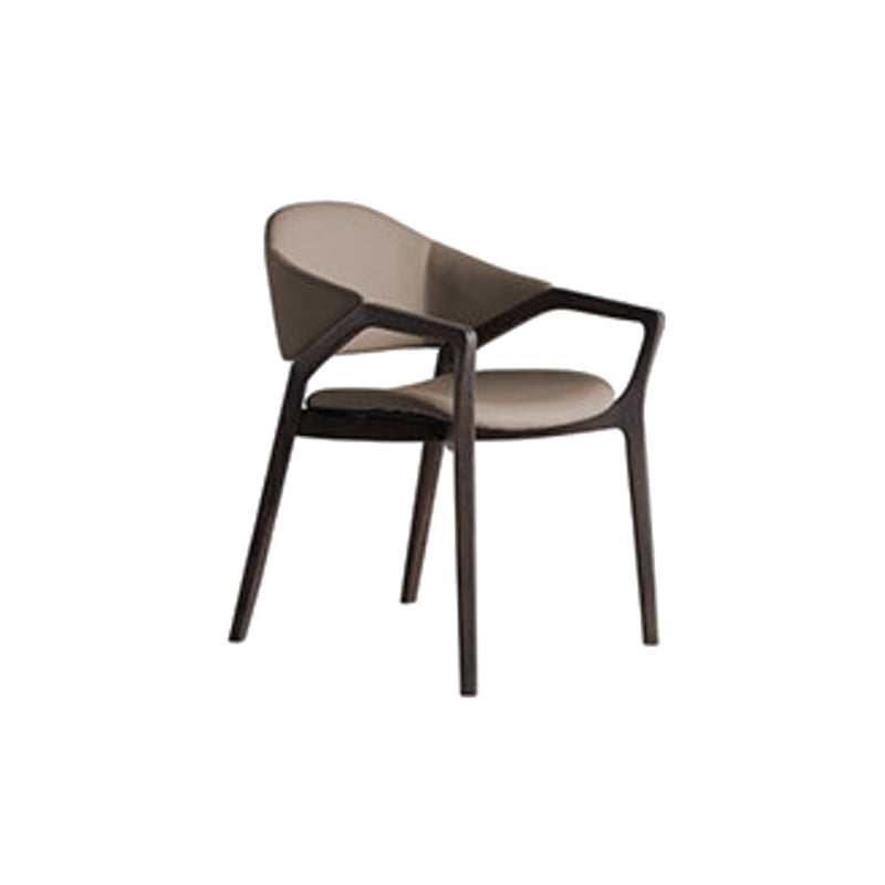 Leder gepolsterte Esstuhl massiv Holz Frame Essarm Stuhl