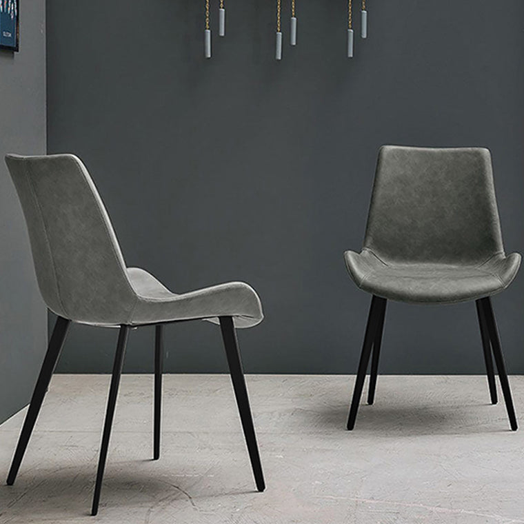 Moderner einfacher Armstuhl Kunstleder Essstuhl für Esszimmer