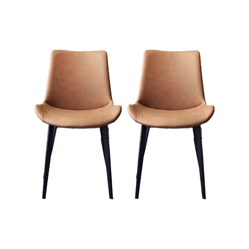 Moderner einfacher Armstuhl Kunstleder Essstuhl für Esszimmer