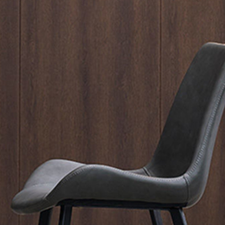 Moderner einfacher Armstuhl Kunstleder Essstuhl für Esszimmer