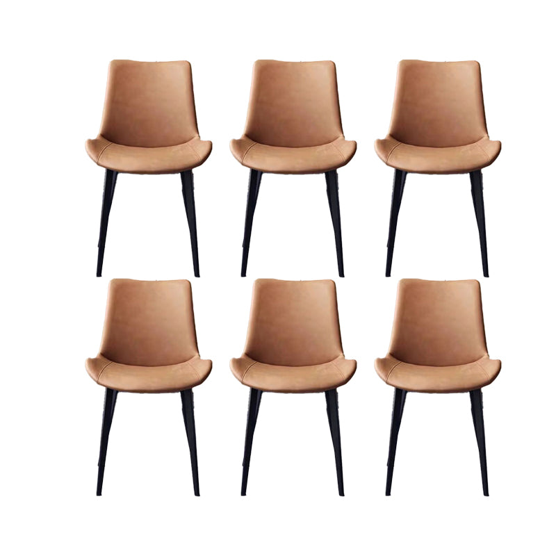 Moderner einfacher Armstuhl Kunstleder Essstuhl für Esszimmer