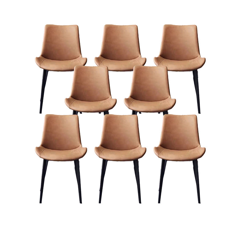 Moderner einfacher Armstuhl Kunstleder Essstuhl für Esszimmer