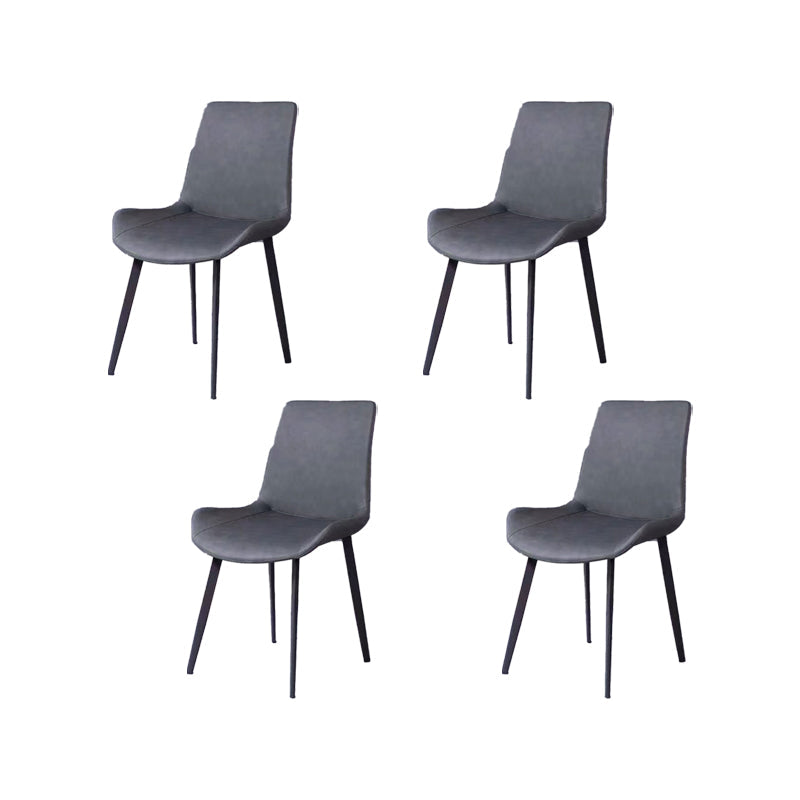 Moderner einfacher Armstuhl Kunstleder Essstuhl für Esszimmer