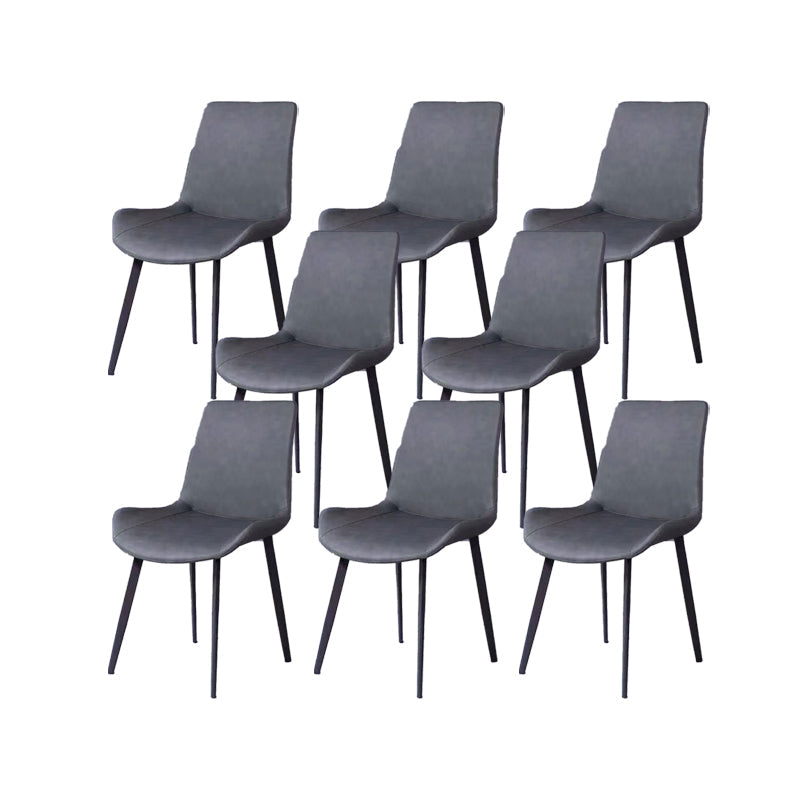 Moderner einfacher Armstuhl Kunstleder Essstuhl für Esszimmer