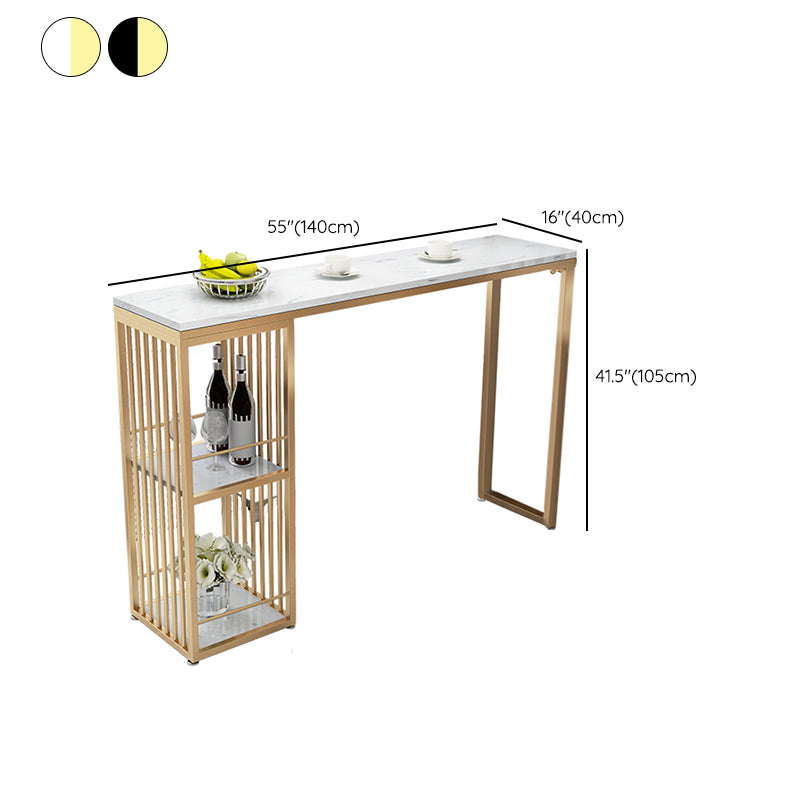 Set tavolo da bar moderno Set da bar rettangolare in finto marmo da 1/2/3/5/7 pezzi per interni