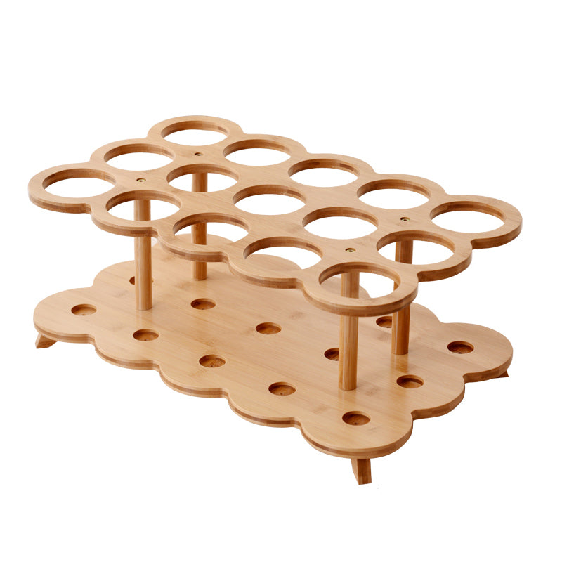 Modern Tabletop Wine Bottle Rack Wooden Wine Bottle Rack for Home 20"L x 13"W x 8"H 1 Piece Clearhalo 'furn' 'furn_wine_racks' 'Furniture' 'Kitchen & Dining Furniture' 'Wine Racks' 'wine_racks' 7485035