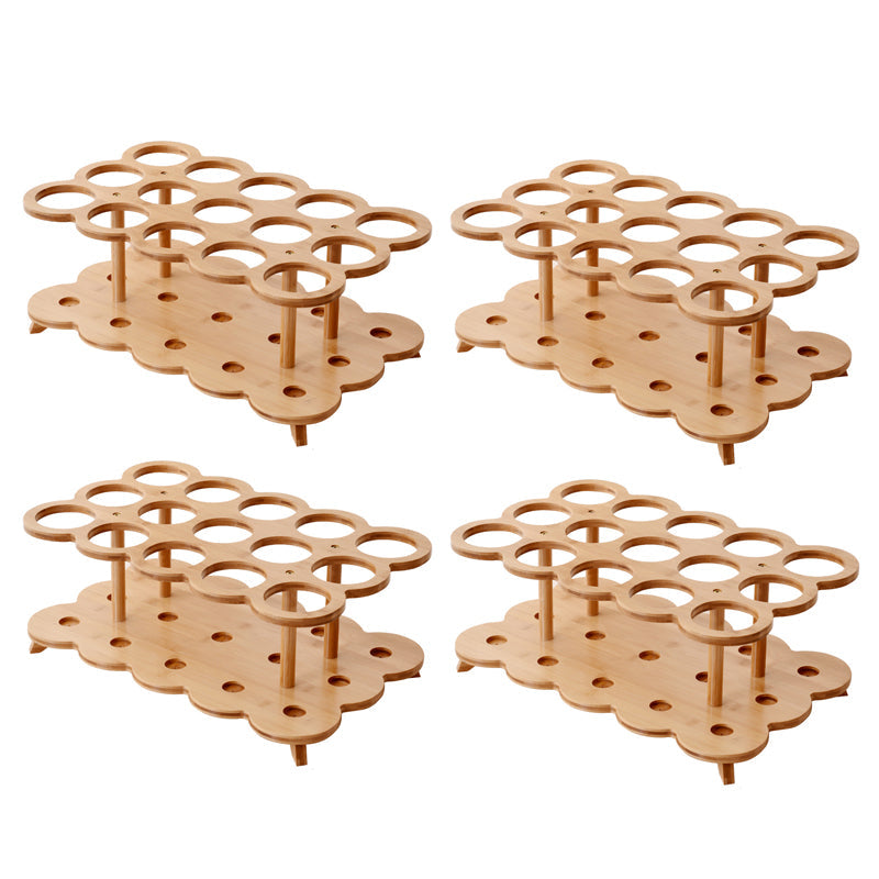 Modern Tabletop Wine Bottle Rack Wooden Wine Bottle Rack for Home 20"L x 13"W x 8"H 4 Piece Set Clearhalo 'furn' 'furn_wine_racks' 'Furniture' 'Kitchen & Dining Furniture' 'Wine Racks' 'wine_racks' 7485047