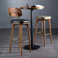 Leather Bar Stools with Wood Frame Contemporary Armless Stools for Home
