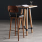 Leather Bar Stools with Wood Frame Contemporary Armless Stools for Home