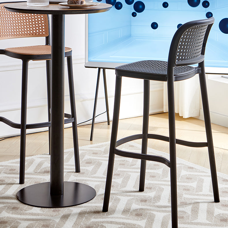 Plastic Matte Finish Bar Chairs for Home Modern Indoor Bar Stools