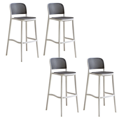 Plastic Matte Finish Bar Chairs for Home Modern Indoor Bar Stools