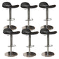 Contemporary Metal Legs Bar Stools Faux Leather Counter Chair Black 6 Piece Set Clearhalo 'Bar Furniture' 'Bar Stools' 'bar_stools' 'furn' 'furn_bar_stools' 'Furniture' 'Kitchen & Dining Furniture' 7485193