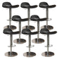Contemporary Metal Legs Bar Stools Faux Leather Counter Chair Black 8 Piece Set Clearhalo 'Bar Furniture' 'Bar Stools' 'bar_stools' 'furn' 'furn_bar_stools' 'Furniture' 'Kitchen & Dining Furniture' 7485195