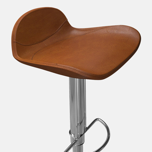 Contemporary Metal Legs Bar Stools Faux Leather Counter Chair Clearhalo 'Bar Furniture' 'Bar Stools' 'bar_stools' 'furn' 'furn_bar_stools' 'Furniture' 'Kitchen & Dining Furniture' 7485199